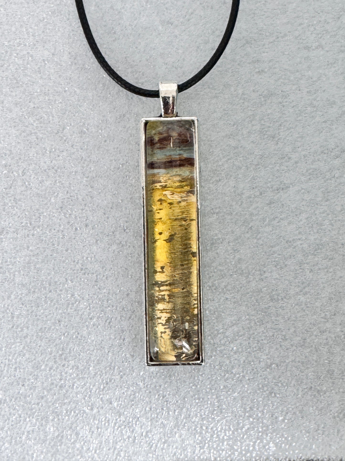 Autumn landscape Pendant With Wax Cord