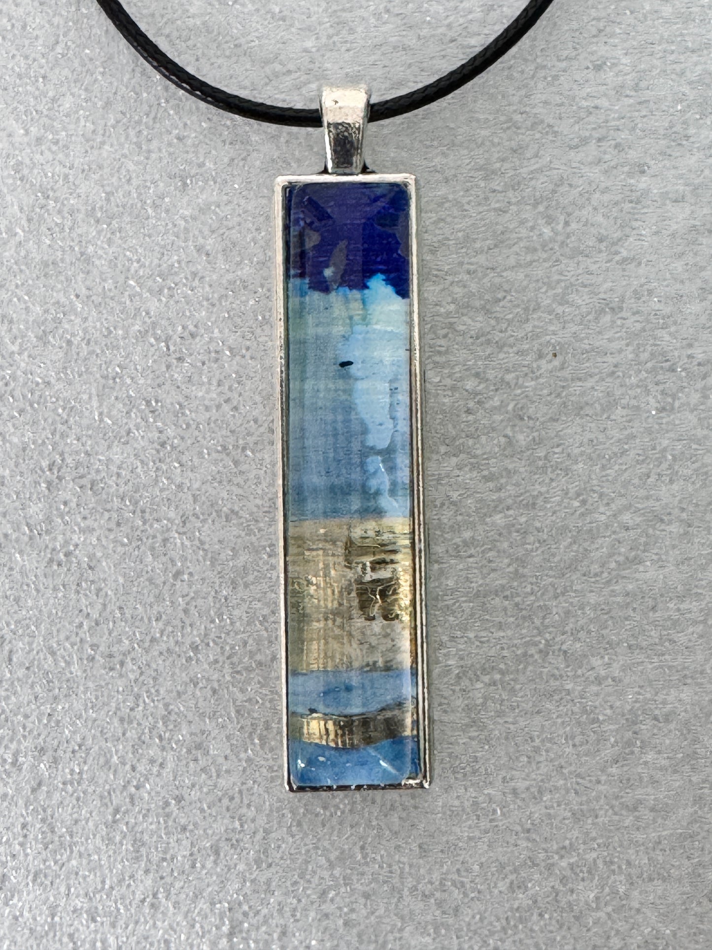 Autumn landscape Pendant With Wax Cord