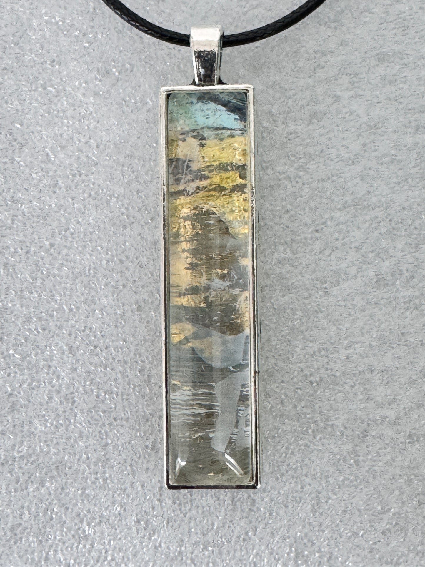 Autumn landscape Pendant With Wax Cord