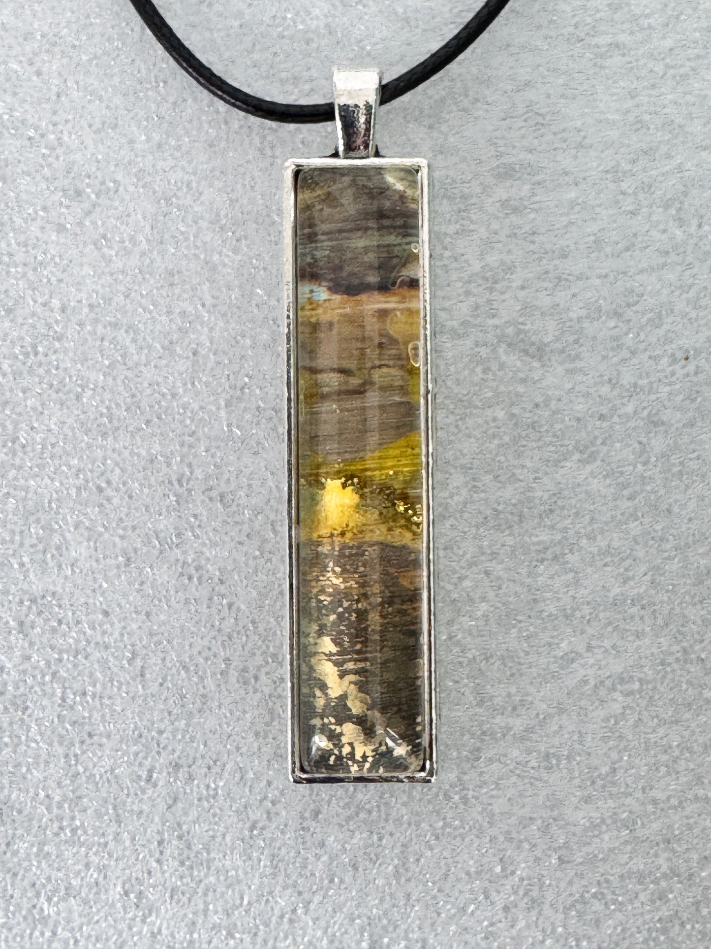 Autumn landscape Pendant With Wax Cord