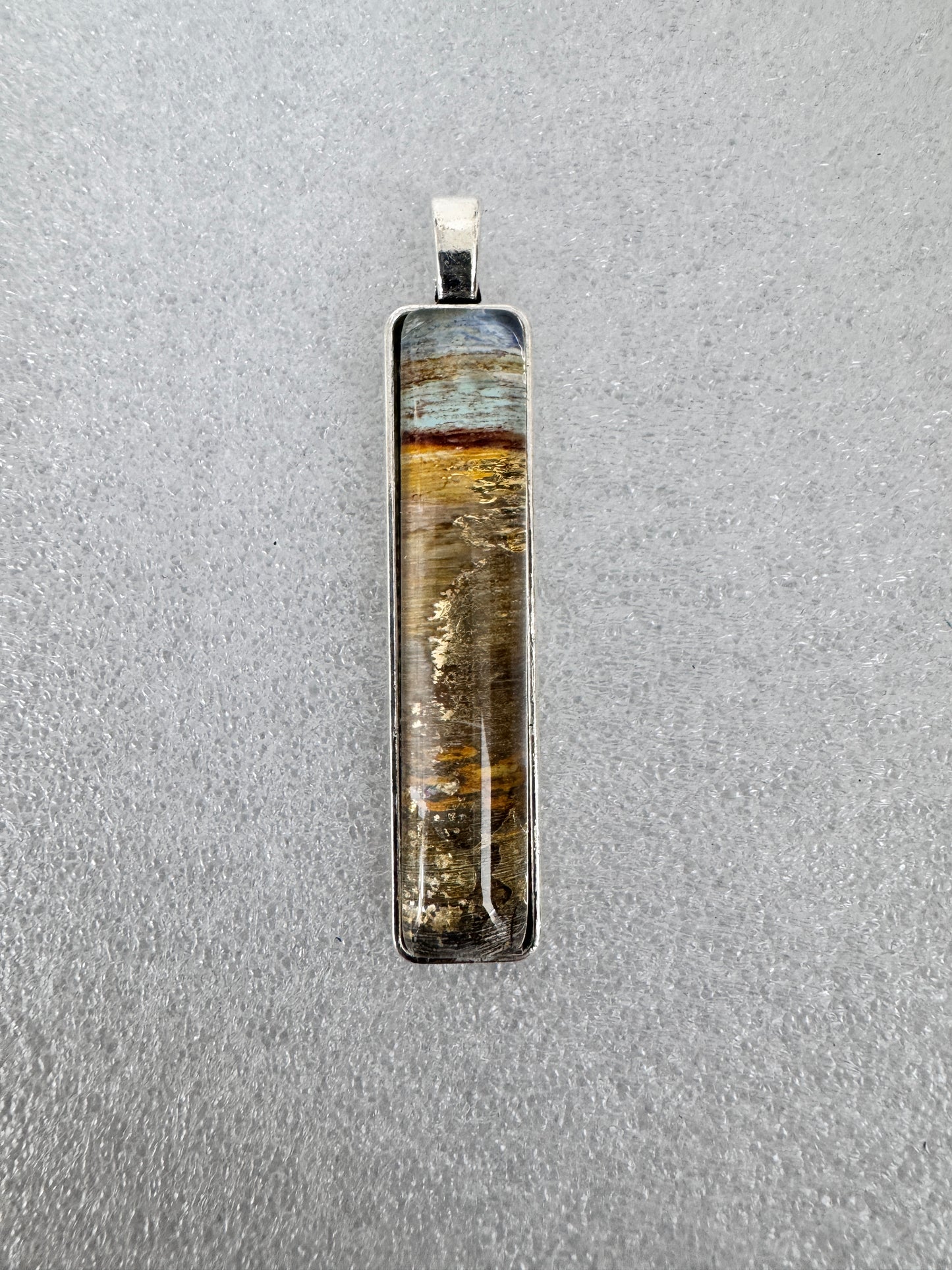 Autumn landscape Pendant With Wax Cord