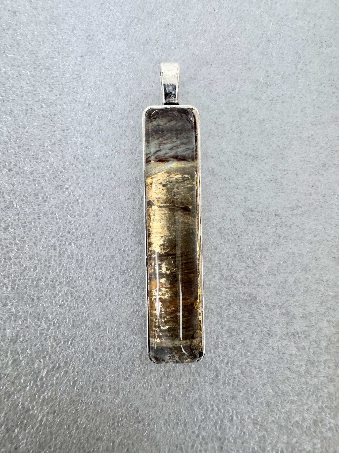 Autumn landscape Pendant With Wax Cord