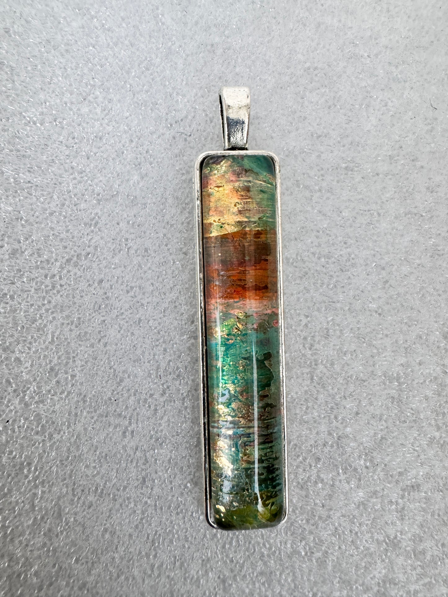 Autumn landscape Pendant With Wax Cord